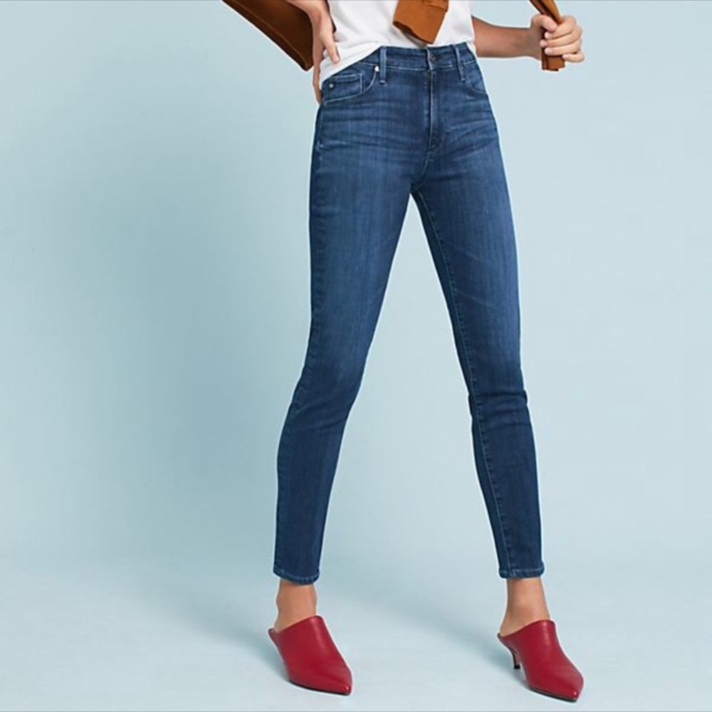 NWT ADRIANO GOLDSCHMIED STEVIE HIGH RISE ANKLE SLIM STRAIGHT LEG SZ 25 Z249